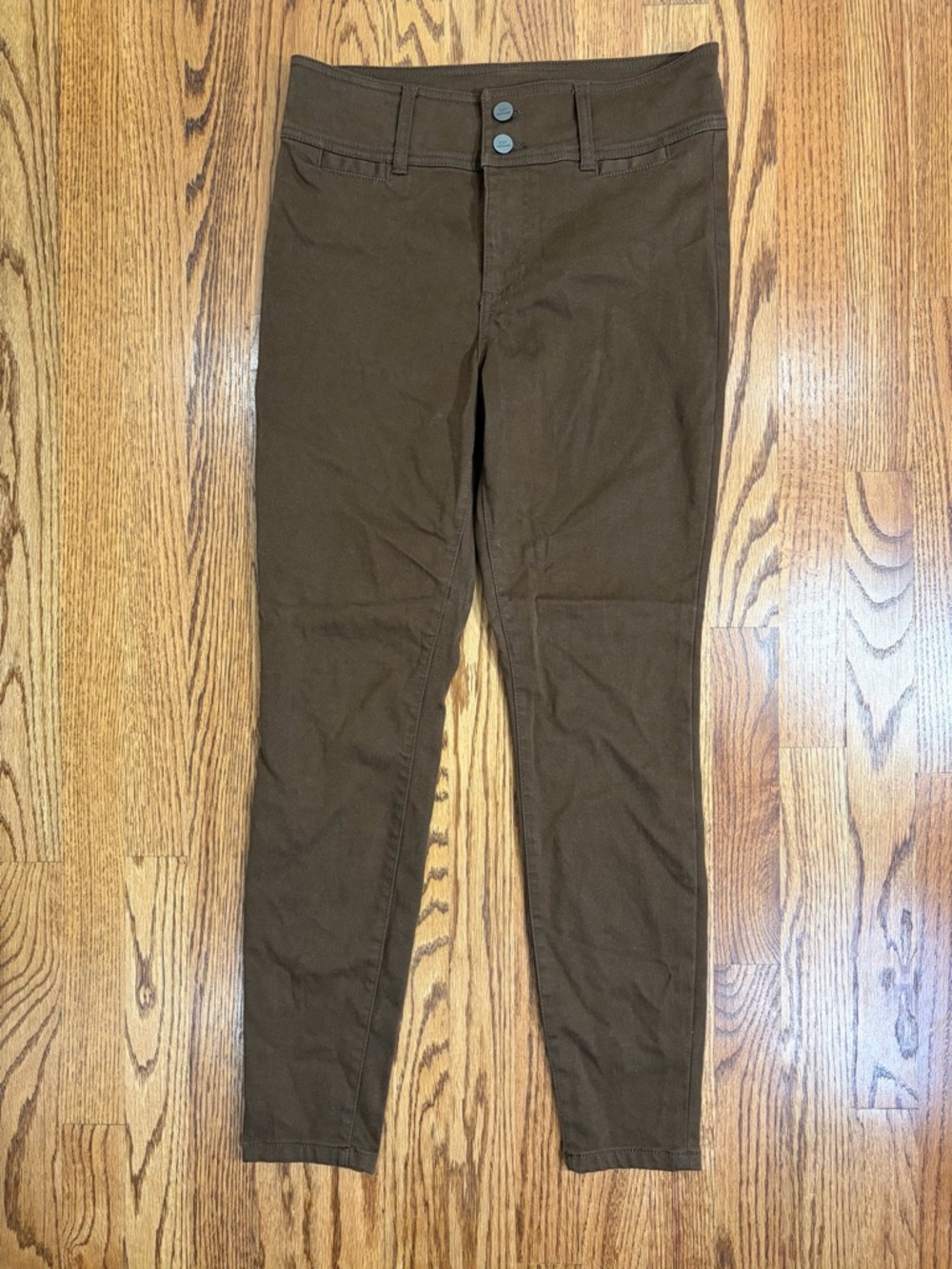 Kut from the Kloth High-Rise Ankle Skinny Brown Pants sz 2 *flaw